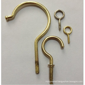 Customized Brass Screw Eye Hook, Screw in Eye Hooks Manu Facturer (ATC-271)